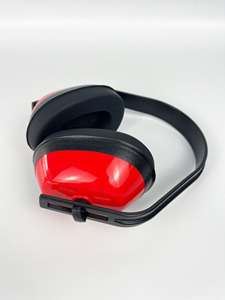 <span class=keywords><strong>Casque</strong></span> anti-bruit professionnel rouge résistant aux chocs avec coussinets d'oreille souples - Product Image 4