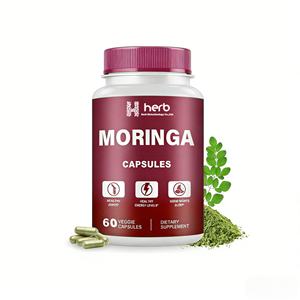 Capsules de feuilles de Moringa en marque privée OEM/ODM, Moringa 60 en poudre, favorise la digestion, énergie plus, complément alimentaire, capsules de Moringa biologiques - Product Image 1