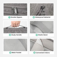 Sac de rangement portable à fermeture éclair pour accessoires numériques, étui de rangement pour câbles USB, sac pour accessoires électroniques multifonctionnels