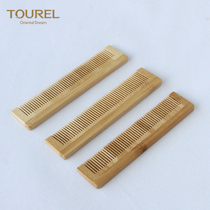 Sisir rambut bambu kayu pegangan kayu janggut logo Label pribadi Neem alami untuk Hotel - Product Image 3