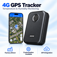 Traceur GPS 4G OEM ODM avec batterie 10000 mAh, étanche, surveillance température et humidité, intégration API, fixation magnétique pour flotte