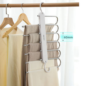 ชั้นแขวนกางเกงทำงานได้อย่างมหัศจรรย์พร้อมชั้นพับเก็บได้สำหรับแขวนกางเกงและเสื้อผ้า - Product Image 1