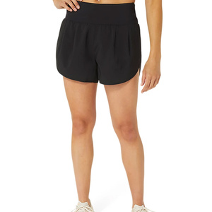 Shorts pour femmes à taille mi-haute, aspect polaire, respirants, séchage rapide, écologiques, en coton et polyester extensible, style décontracté et moderne - Product Image 6