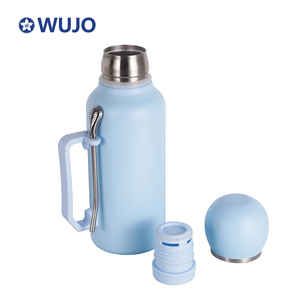 WUJO 1300ml Double Paroi Isolé En Acier Inoxydable Thermos Gourde Sous Vide Yerba Mate Cup Tumbler Bouteille D'eau avec Bombilla - Product Image 4