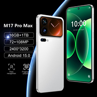 Smartphone Android M17 ProMax de Qualité Originale, 16 Go + 1 To de Stockage, Processeur Dix Cœurs, Système d'Exploitation Android 15