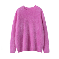OEM Design de logo personnalisé Pull en cachemire Soft Stuff Pull en cachemire tricoté à col rond pour femmes