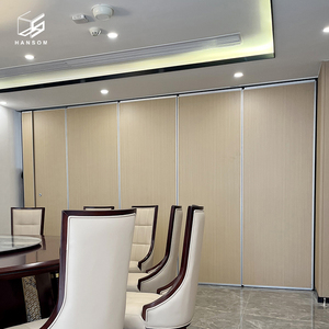 Partición plegable de pared móvil de pista de aluminio personalizada Pared deslizante de madera Mdf insonorizada para hotel - Product Image 2