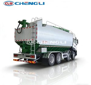 รถบรรทุกส่งอาหารแห้งขนาดใหญ่ 8x4 ยี่ห้อตงเฟิง ป้องกันการกัดกร่อน พร้อมสายพานลำเลียงแบบสกรูป้อนอาหารอัตโนมัติ - Product Image 2