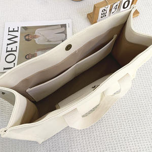 Borsa Tote in tela molto grande di alta qualità naturale Extra Large Tote Bag in tela pesante - Product Image 2