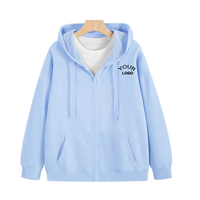 Ventes en gros de sweats à capuche à fermeture éclair de haute qualité et de poids lourd, impression personnalisée du logo de votre propre marque, sweat à capuche à fermeture éclair pour hommes