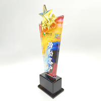 Trophée en cristal étoile gravé au laser, étanche, pour les défis de robotique mondiaux, cadeaux d'honneur pour les ingénieurs, souvenirs de concours technologique