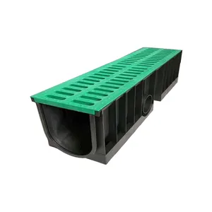 Driveway Drainage Channel Trench Drain With Ductile Cast Iron Grate Cover Outdoor