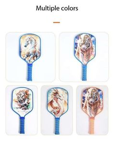 Raqueta de pickleball, raqueta de pickleball con orificios, raqueta de fibra de vidrio/carbono, estuche de transporte, protección para las manos - Product Image 3