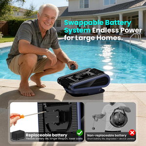 Robot Automático Inalámbrico para Limpieza de Piscinas, Aspiradora Robótica para Piscinas, Limpiador de Pisos y Paredes, Almacén en el Extranjero, OEM, ODM - Product Image 3
