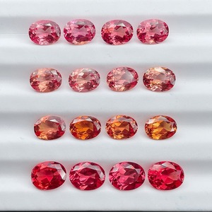 Oval Lab Created Padparadscha Sapphire Loose <b>Stone</b> Man‑made <b>Gem</b> for Jewelry Ring Setting - Product Image 1