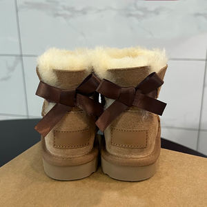 פופולרי אגדס שלג באיכות העליון פופולרי מגפי שלג נעלי פרווה חמים מאפין תחתון עקב נעליים ללא העקב-נעלי נשים מגפי חורף - Product Image 4