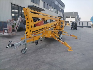<span class=keywords><strong>TUHE</strong></span> 50ft 16m Boom LIft Aérienne Seau Électrique Homme Ascenseur Remorquage Derrière Remorque Monté Articulé Cherry Picker pour l'Usage Bâtiment - Product Image 3