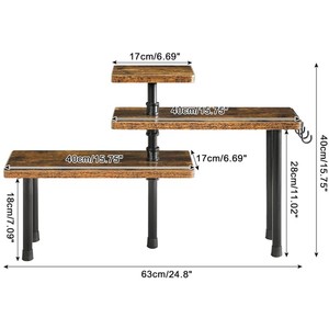 Étagère d'angle <span class=keywords><strong>4</strong></span> crochets latéraux comptoir cuisine trois couches assaisonnement en bois étagère à <span class=keywords><strong>épice</strong></span>s étagère d'angle support organisateur - Product Image 5