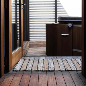 Alfombra rectangular de algas marinas a rayas de Vietnam, alfombra de área de algas marinas naturales para sala de estar, alfombra de paja para interiores-HC10007 - Product Image 3