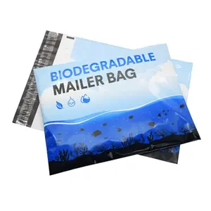 Sacs de courrier biodégradables 10x13 pouces d2w, en plastique imperméable, avec impression écologique, pour la livraison, en stock, 100 pièces