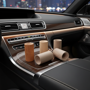 Wood Essential <b>Oil</b> <b>Diffusers</b> Small Wood Fragrance <b>DIffusers</b> Fragrance Retention Wooden Aromatherapy Round <b>Diffuser</b> for Car Home - Product Image 1