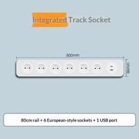 Système de multiprise tout-en-un EU FR en alliage d'aluminium avec protection isolante et rallonge mobile