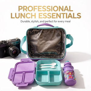Set di Contenitori per Pranzo per <span class=keywords><strong>Bambini</strong></span> con 3 Scomparti, Senza BPA, con Coperchio in Plastica di Grado Alimentare, a Prova di Perdite - Product Image 2