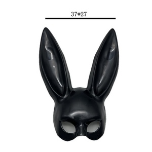 Giả Trang Giá Rẻ Nhựa Màu Đen Trắng Màu Sắc Sexy Bunny Halloween Đảng Mặt Nạ - Product Image 5