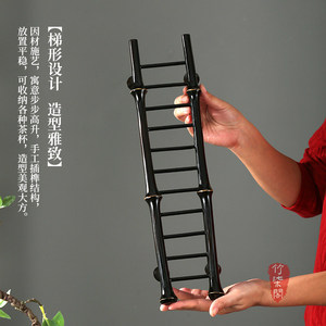 Zhuqige Bamboo <b>Teacup</b> Rack Square Quick Dry Tea Set Storage Ornament - Product Image 2