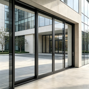 Porte coulissante de patio en aluminium au design moderne Deioux avec verre isolant trempé Low-E pour usage résidentiel, taille personnalisée - Product Image 1