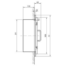 Porta di ingresso Easy-Line DN400 RAL9016 - Bianca - Product Image 5