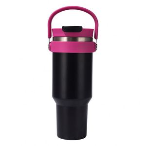 Vaso Térmico de Acero Inoxidable 304 de Doble Pared y Gran Capacidad de 40oz con Tapa Doble para Bebidas, Aislamiento y Asa, para Uso Doméstico - Product Image 2