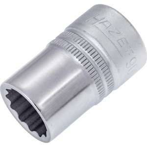 HAZET <b>Socket</b> 900Z-15 ∙ 1/2 inch (<b>12</b>.5 mm) square, hollow ∙ Outside <b>12</b>-<b>point</b> traction profile ∙ Size 15 mm - Product Image 1