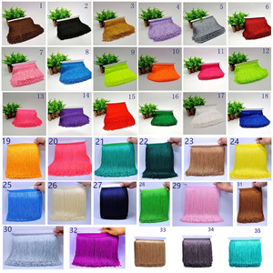 Frange à pampilles en polyester <span class=keywords><strong>double</strong></span> fil de haute qualité de 15 cm (6 po) pour robe - Vente en gros - Product Image 6