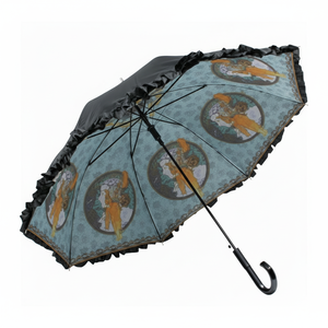 AU-02613 Art volant Jump ombrello bronzo e rose per la collezione pioggia e sole Mucha - Product Image 1