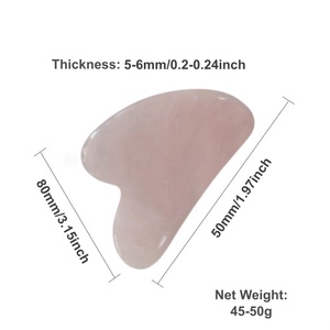 Massaggiatore Facciale Gua Sha in Quarzo Rosa Naturale all'Ingrosso, Strumento per <span class=keywords><strong>Massaggio</strong></span> <span class=keywords><strong>Viso</strong></span> in Quarzo Rosa - Product Image 4