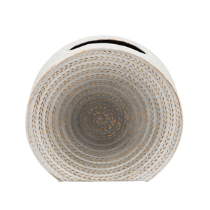 Vaso rotondo in metallo decorativo, vaso per fiori in ferro per soggiorno, camera da letto, ufficio, tavolo, decorazione testurizzata - Product Image 1