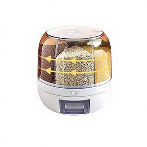 Organizador de Alimentos Giratorio de 360 Grados para Alimentos Secos y Legumbres, Incluye Cuchara para Especias de Regalo, Hecho de Plástico Duradero, Talla Única, Hecho en Turquía - Product Image 1