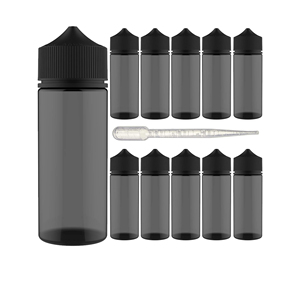 Botella de Plástico Transparente con Gotero de 10ml, 15ml, 30ml, con Extremo Fácil de Abrir, Impresa con Serigrafía, para Envasado de Aceite - Product Image 1