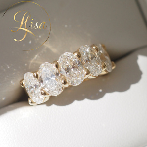Anillo de Boda con Diamante Cultivado en Laboratorio con Certificación IGI VVS, Anillo de Eternidad de Diamante Cultivado Personalizado para Aniversario, Joyería para Mujer - Product Image 1