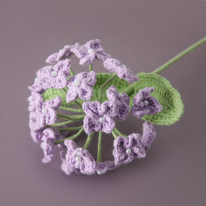 Ramos de <span class=keywords><strong>Hortensia</strong></span> de 20 pétalos de <span class=keywords><strong>lana</strong></span> a ganchillo a mano para boda alegre propuesta ceremonia amante fiesta de cumpleaños decoración de la habitación - Product Image 2