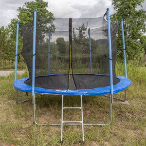 Trampolín de 12 pies Unisex TODO Trampolín de 12 pies con carcasa y escalera gratis 4 piezas Tela de malla PP Trampolín para exteriores 10mm 3050*740 - Product Image 5