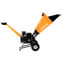Déchiqueteuse de Bois Mini, Hautes Performances, Certifiée TUV CE, 7 CV, pour Branches d'Arbres, Broyeur à Essence