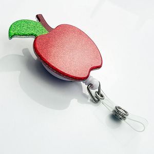 Tarjeta de identificación de Apple roja Linda personalizada, estilo de dibujos animados y anime acrílico, viene con llavero de plástico - Product Image 4