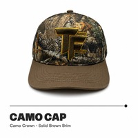 Gorra de Béisbol Estructurada de 6 Paneles con Camuflaje, Logotipo Bordado en 3D, Visera Precurvada, Gorra Táctica de Caza para Exteriores para Hombre