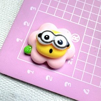 Fleurs jaunes avec lunettes dessin animé résine épingle à cheveux coque de téléphone pendentif chaussures lot décodent bricolage résine moules pour la décoration