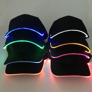 Chapeau de baseball lumineux LED de couleur unie fête de Noël casquette à visière vêtements de plein air accessoire cadeau pour chapeau d'ami - Product Image 1