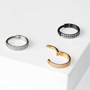 Pendiente de aro de acero inoxidable con incrustaciones de circonia de 10 mm para perforaciones de nariz, labio y cartílago, joyería de regalo - Product Image 3