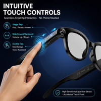 Lunettes intelligentes IA avec caméra 1080P, traduction en temps réel, assistant vocal, commande tactile, lecteur de musique, appels téléphoniques, IP67