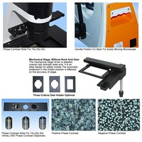 Agriculture/Universities Inverted Binocular Biological Medical Laboratory Microscope High Definition 360 Rotatable Head for